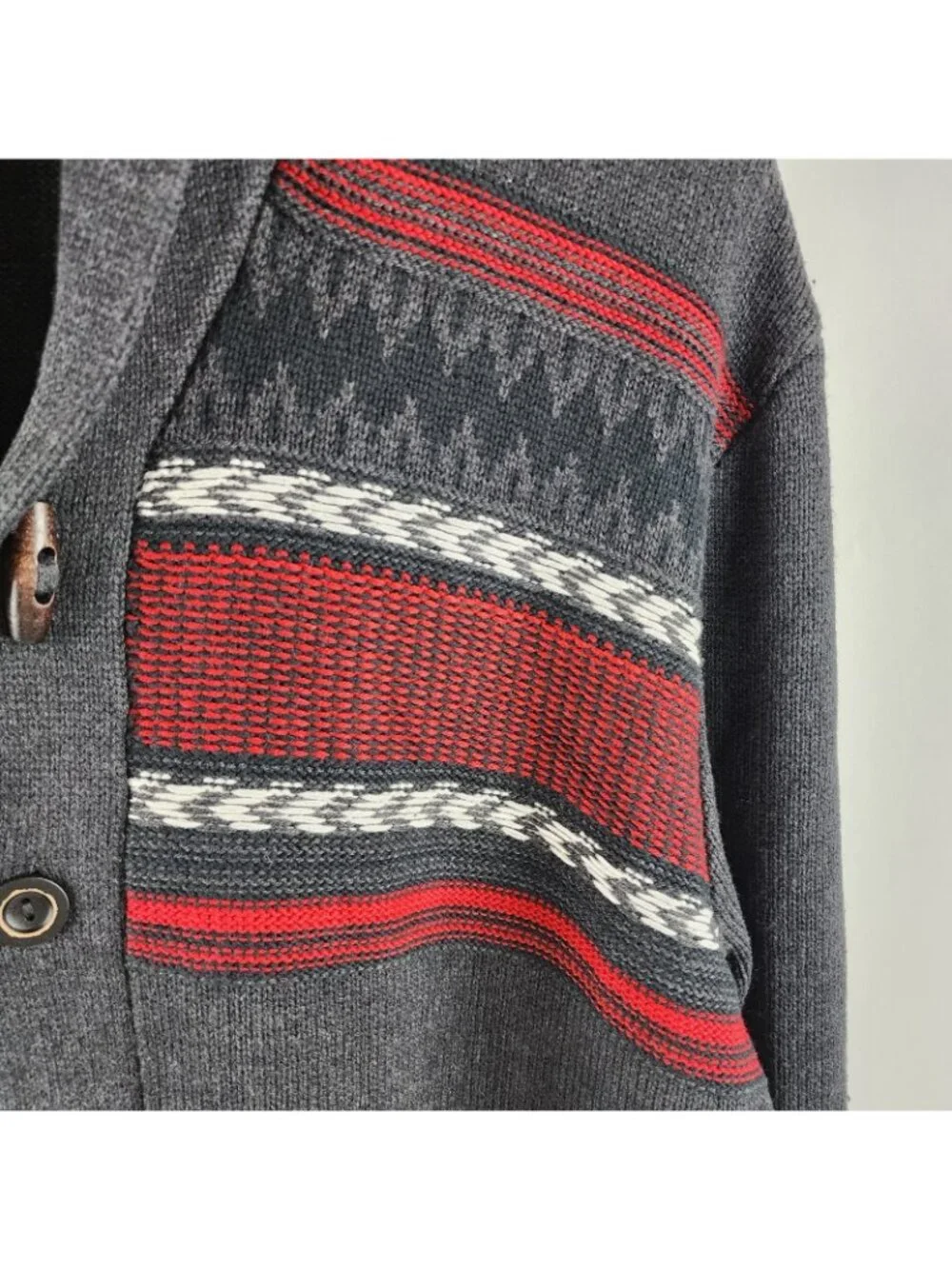 Urban Pipeline Sweater Mens XXL Gray Multi Grandpa Dad Cardigan